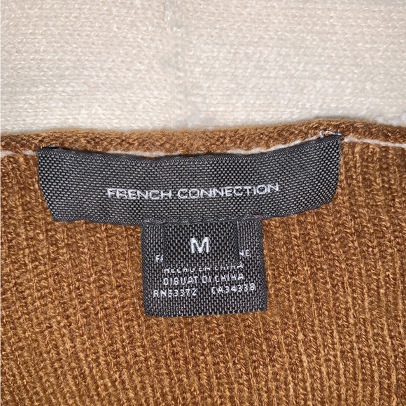 {WARM BROWN CARDIGAN} brand:French Connection, size:US M, color:brown/tan/cream - Picture 2 of 4